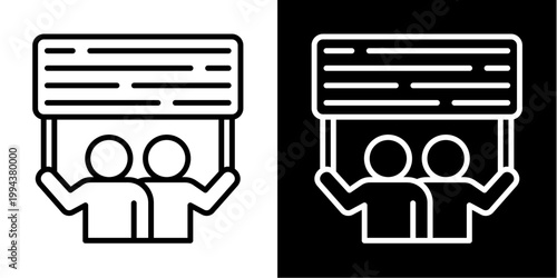 Activism Icon Set White Style Collection