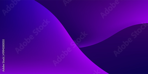 Abstract vector wavy lines flowing smooth curve dark purple gradient color in concept of luxury, technology, modern.