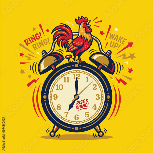 Rooster on Alarm Clock 1.