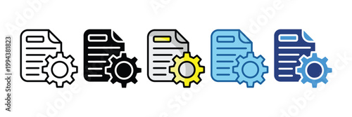 Configuration  Icon Set Multiple Style Collection