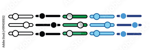Adjustments  Icon Set Multiple Style Collection