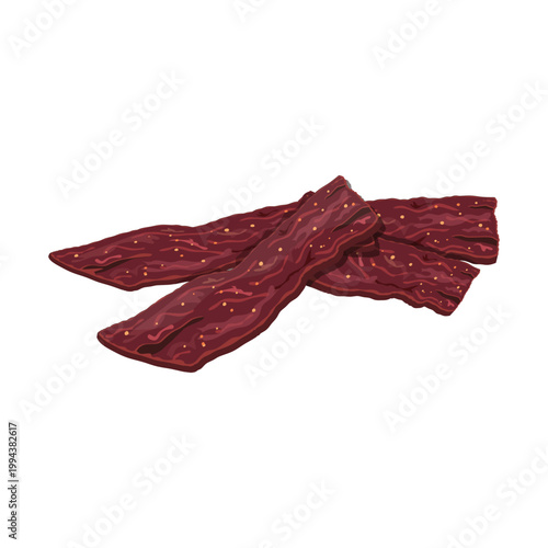 Rectangle sliced chewy pork jerky