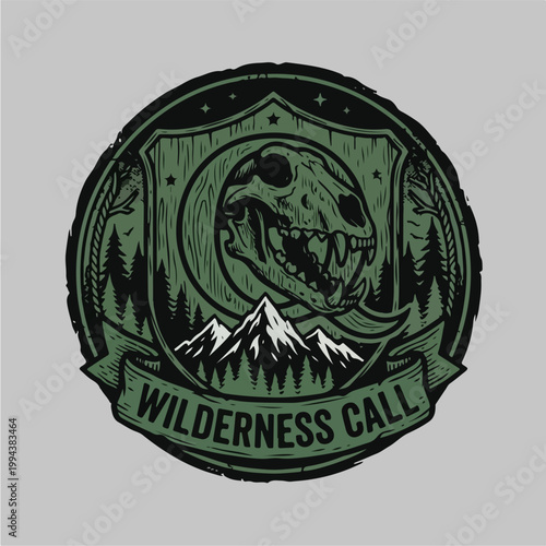 Wilderness Call Emblem Design.