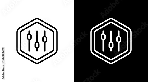 Controls  White Icon Set Design