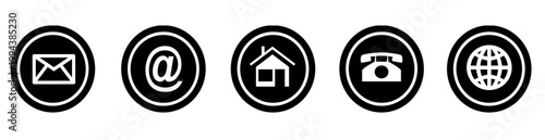 Banner Contact symbols. Contact us icon set. symbol icon vector graphic design"