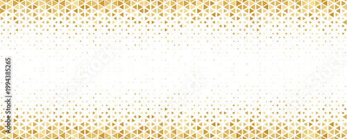 Golden Triangle Halftone Pattern Background, Abstract Geometric Vector Illustration