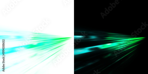 Foto Dynamic zooming speed lines and laser beams for sci-fi overlays