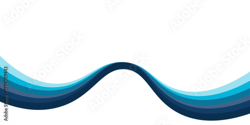Blue Abstract Wave Banner Background with Modern Flowing Curves Design, eps 10