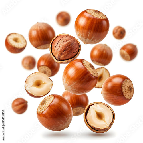 Assorted nuts mix for healthy snack isolated on white background