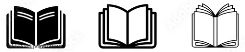 simple book icon set education reading