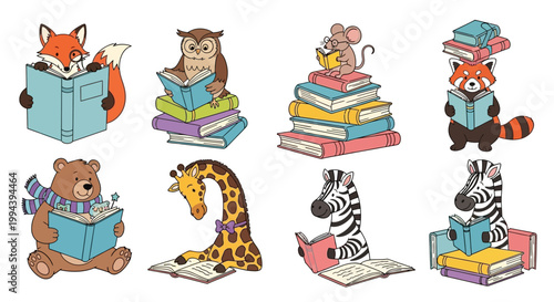 Conceptual illustration for International Book Day featuring a globe covered in books, symbolizing worldwide reading and publishing, against a clean white background with a focus