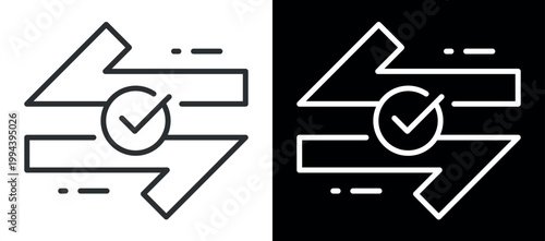 Minimalist email icon with checkmark indicating successful email delivery