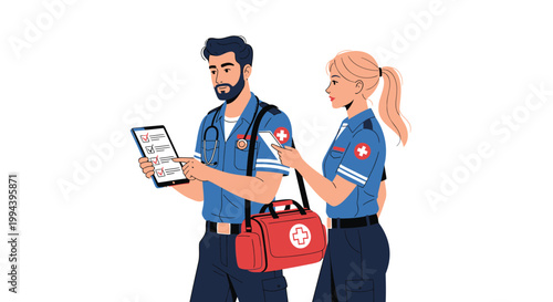 Paramedics, emergency medical technicians, first responders, healthcare workers, medical team