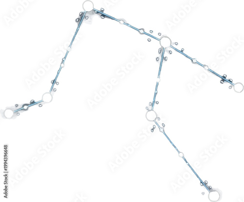 Blue chain link, metallic chain, industrial chain links, steel chain