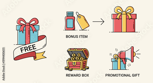 Free gift box with ribbon.