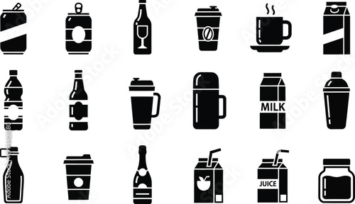 Black and white beverage on white background drink milk