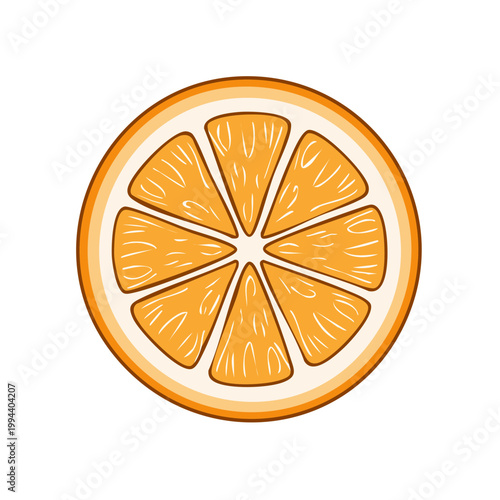 Vibrant cross section of a fresh juicy orange fruit showing segments and pulp detail