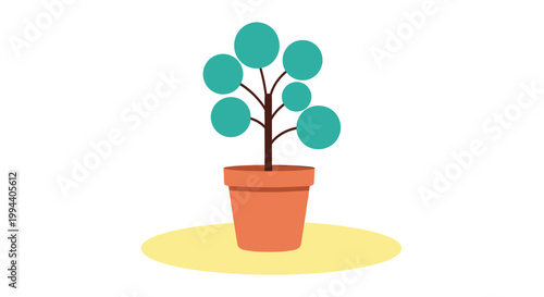 A minimalist vector illustration depicts a woman with short black hair against a lilac background