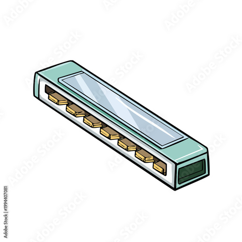 Harmonica Music Instrument Illustration