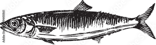 Vector black vintage engraved illustration isolated on a white background