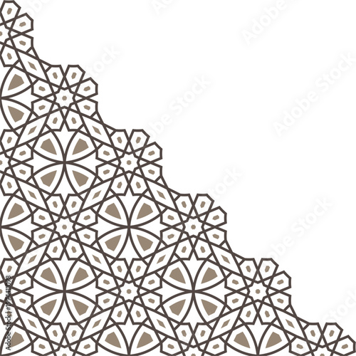 Islamic geometric corner decoration