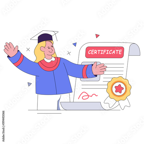 A unique design illustration of certificate