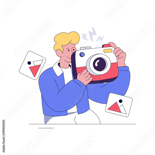 Premium download illustration of taking photo 