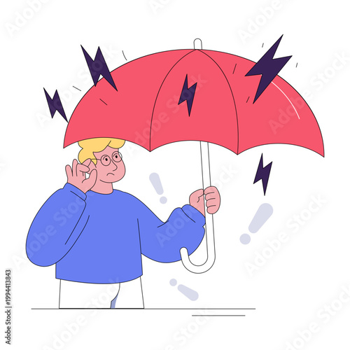 Modern design illustration of stress protection 