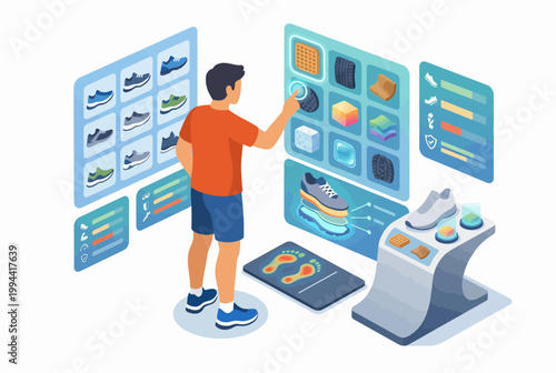 Isometric AR Retail Gait Analysis for Shoe Customization