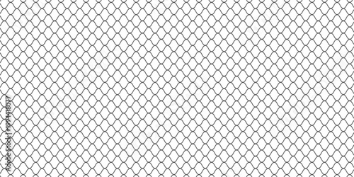 Bild auf Leinwand Wire mesh fence isolated on white background