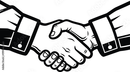 Handshake icon symbolizing agreement, partnership, and cooperation in business