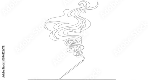 Smoke Rising From a Cigarette.