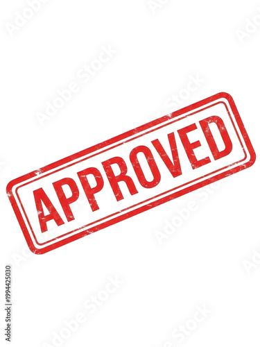 Approval stamp isolated on transparent background