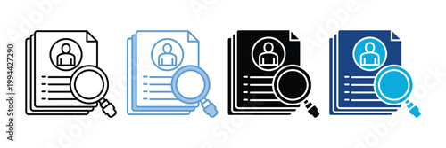 Recruitment Icon Set Multiple Style Collection