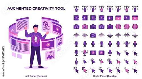 Discover a revolutionary augmented creativity tool, showcasing innovative features and a vast catalog of digital assets designed to enhance your creative workflow and bring ideas to life