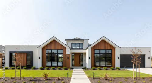 Modern luxury homes stunning exterior design with curb appeal and landscaping