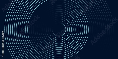Tableau sur toile Blue abstract background with glowing circles