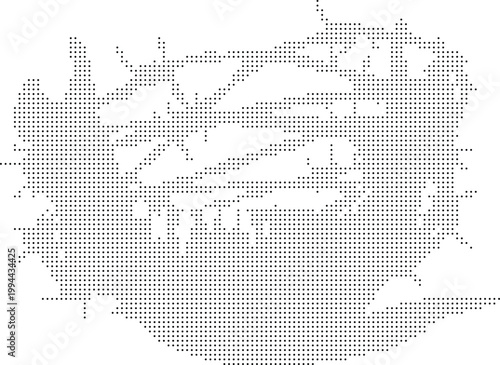 minimalist texture visual graphic design dither black pixelated portrait print creative halftone