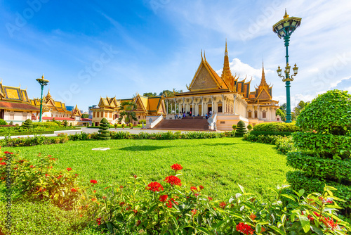 Tableau sur toile Royal Palace and Silver Pagoda Complex in Phnom Penh, Cambodia
