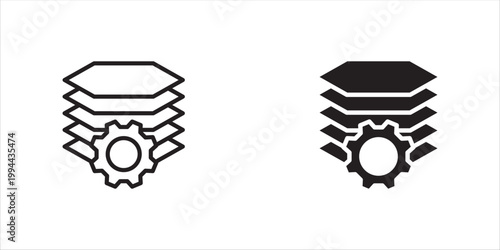 Content Management System Automation Icon, for Mobile and Web UI