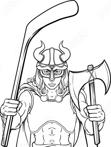 A female viking woman ice h...