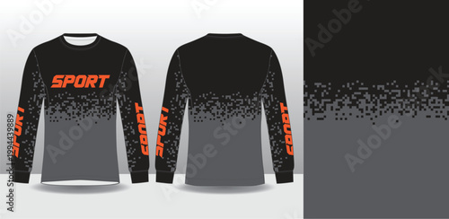 Modern Long Sleeves Jersey Design Template for Sportswear