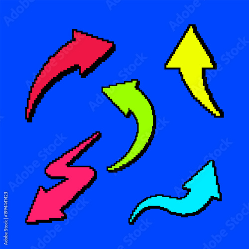 Retro 8-Bit Direction Arrows Pack