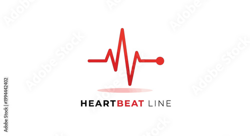 Red Heartbeat Line Graphic Depicting Medical Health and Wellness.