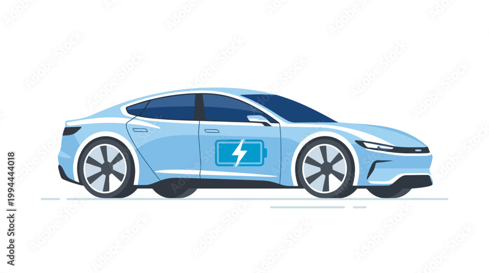 Obraz premium luxury hybrid car vector