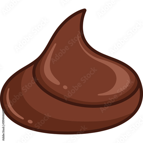 A brown poop illustration sits alone on a white background