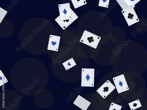 Vegas Playing Cards Casino Pattern Design