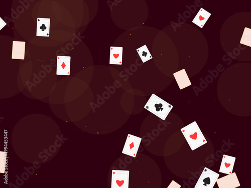Poker Playing Cards Suits Pattern Background
