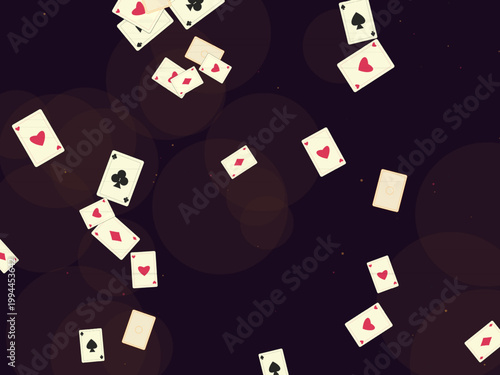Poker Playing Cards Suits Pattern Background