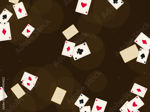 Vegas Playing Cards Casino Pattern Design